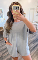 Grey Sporty Romper
