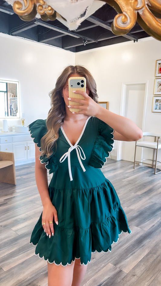 Green Spring Mini Dress