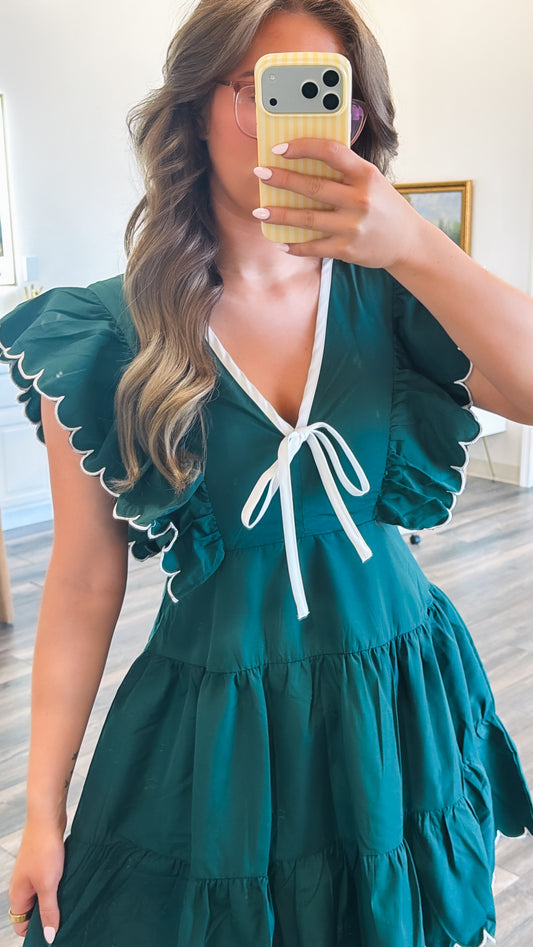 Green Spring Mini Dress